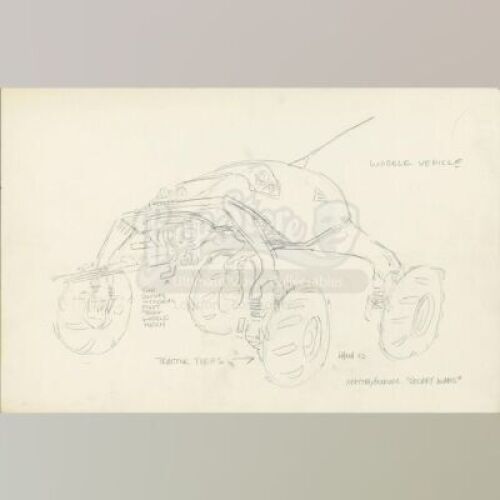 Lot # 499: Dr. Doom "Wobble Vehicle" Design Art