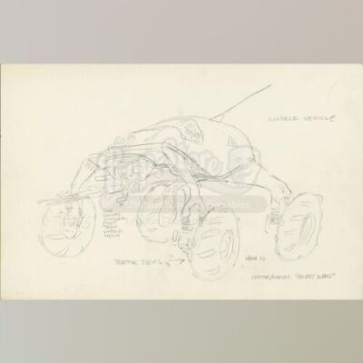 Lot # 499: Dr. Doom "Wobble Vehicle" Design Art