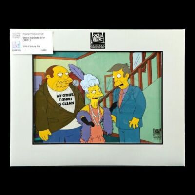 Lot # 504: The Simpsons: Worst Episode Ever Hand-Painted Animation Cel