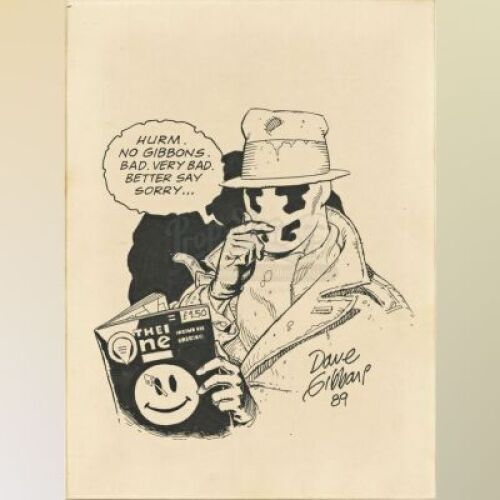 Lot # 531: Watchmen Rorschach Magazine Illustration