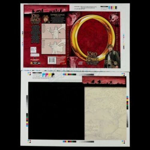Lot # 587: Samwise Gamgee Action Figure and Box Insert Proof Sheet