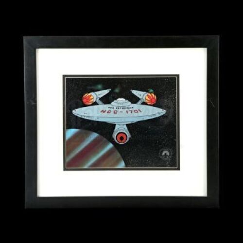 Lot # 629: USS Enterprise Matted and Framed Sericel
