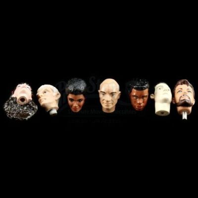 Lot # 650: Eight Hand-Painted Star Trek Hardcopy Heads