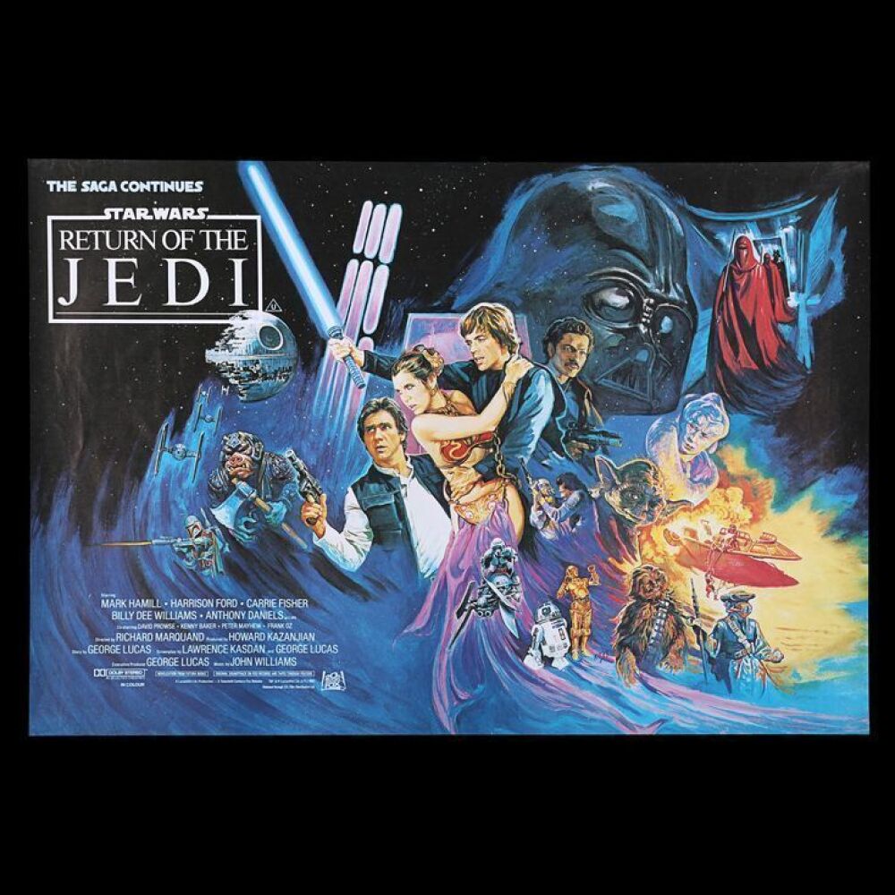STAR WARS RETURN OF THE JEDI ポスター 1983年 STAR WARS POSTER: Return of the Jedi 1983. Re-released in 1995 | eBay