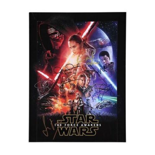 Lot #33 - STAR WARS: THE FORCE AWAKENS (2015) - Cast Autographed Mini Poster, 2015