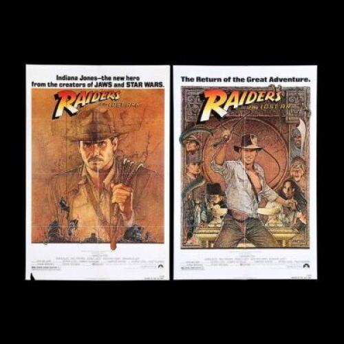 Lot #52 - RAIDERS OF THE LOST ARK (1981) - Two US One-Sheet Posters, 1981/82