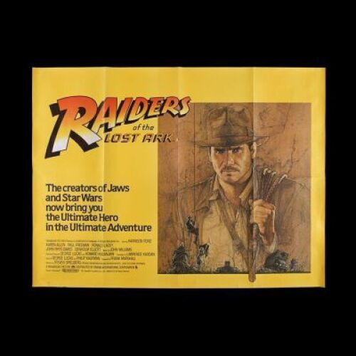 Lot #53 - RAIDERS OF THE LOST ARK (1981) - UK Quad "Style-A" Poster, 1981