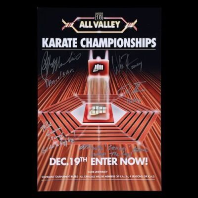 Lot #60 - THE KARATE KID (1984) - All Valley Karate Championships Autographed Print, 1980's