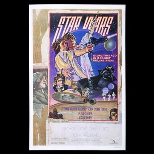 Lot #77 - STAR WARS: A NEW HOPE (1977) - Richard Edlund Collection: US One-Sheet Poster - "Style D", 1978