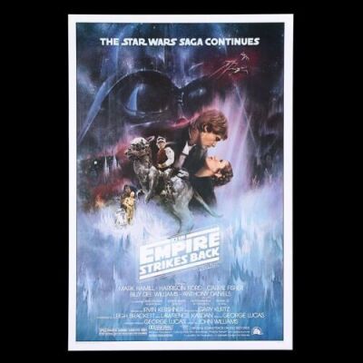 Lot #78 - STAR WARS: THE EMPIRE STRIKES BACK (1980) - Richard Edlund Collection: US One-Sheet Poster - 'Gone With The Wind' Style A, 1980
