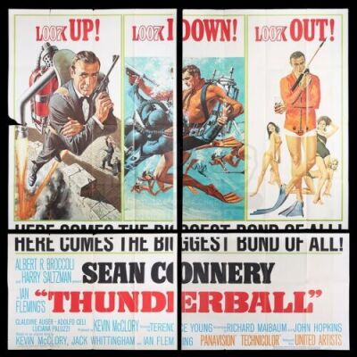 Lot #107 - THUNDERBALL (1965) - Carter-Jones Collection: US Six-Sheet Poster, 1965