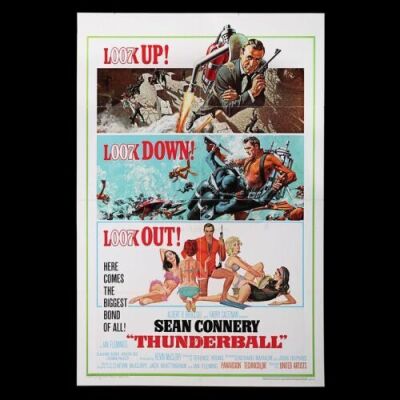 Lot #109 - THUNDERBALL (1965) - Carter-Jones Collection: US One-Sheet "Full Jetpack" Style Poster, 1965