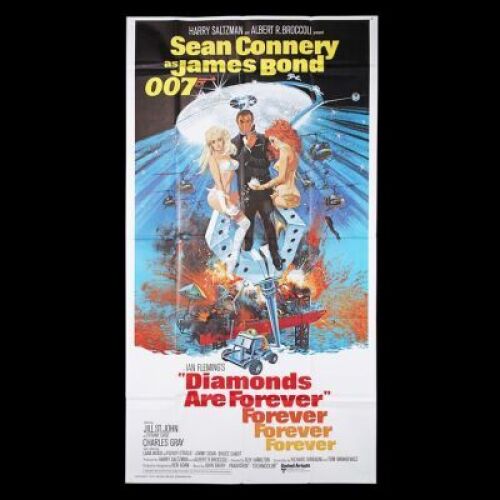 Lot #119 - DIAMONDS ARE FOREVER (1971) - Carter-Jones Collection: US Three-Sheet "International" Poster, 1971