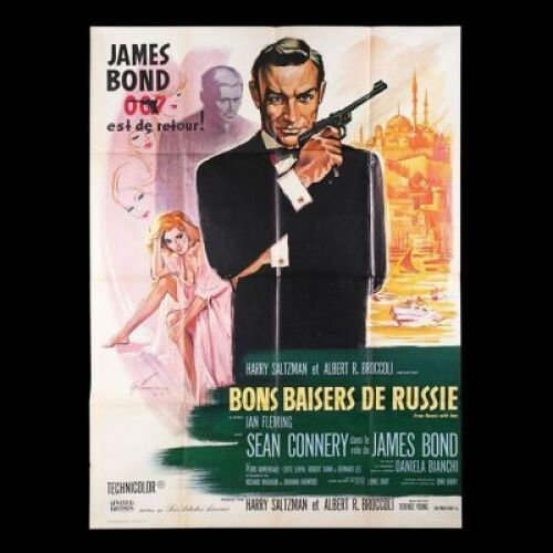 Lot #137 - FROM RUSSIA WITH LOVE (1963) - French 'Grande' Affiche,1964 - First year of French Release