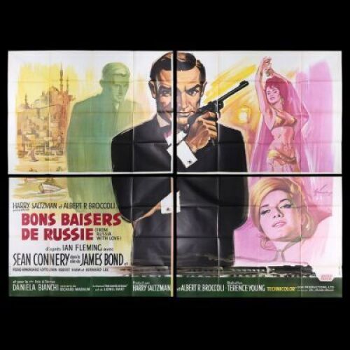 Lot #139 - FROM RUSSIA WITH LOVE (1963) - French Four-Panel Poster, 1963
