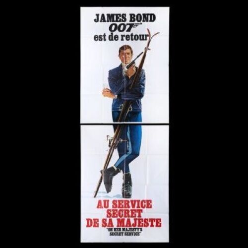 Lot #148 - ON HER MAJESTY'S SECRET SERVICE (1969) - French Two-Panel Poster, 1969