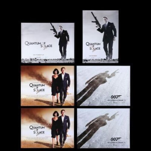 Lot #167 - QUANTUM OF SOLACE (2008) - Five UK Quad Posters and US / Intl. One-Sheet Poster, 2008