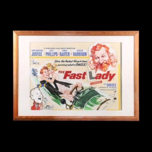 Lot #197 - THE FAST LADY (1962) - Final UK Quad Poster ARTWORK, 1962