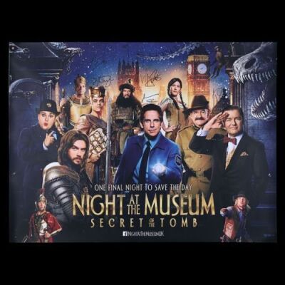 Lot #202 - NIGHT AT THE MUSEUM: SECRET OF THE TOMB (2014) - Autographed Poster, 2014
