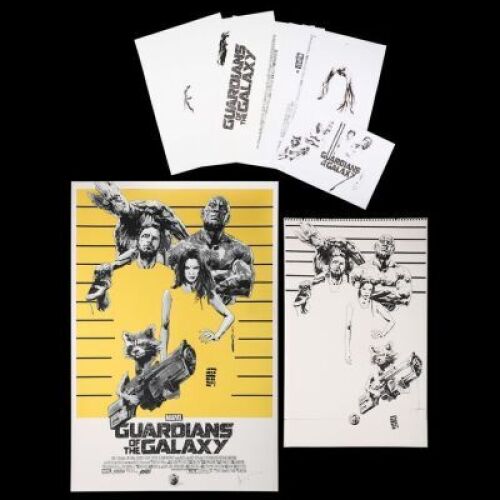 Lot #213 - GUARDIANS OF THE GALAXY (2014) - Jock Collection: Mondo Poster with Original Preliminary Artwork, 2016