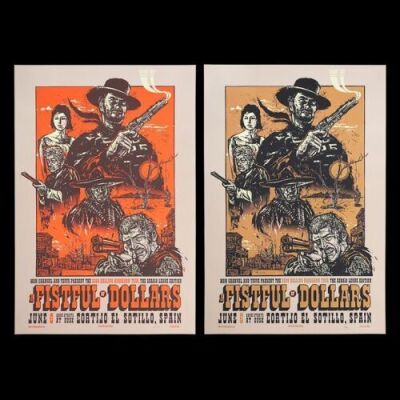 Lot #224 - A FISTFUL OF DOLLARS (1967) - Two Mondo Posters - Regular & Variant, 2008