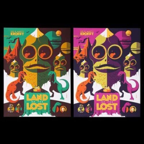 Lot #253 - LAND OF THE LOST (TV SERIES 1974-76) - Two Mondo Posters - Regular and Variant, 2012