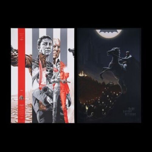 Lot #254 - LOOPER (2012) & THE DARK KNIGHT RETURNS (2014) - Two Mondo Posters, 2012-14