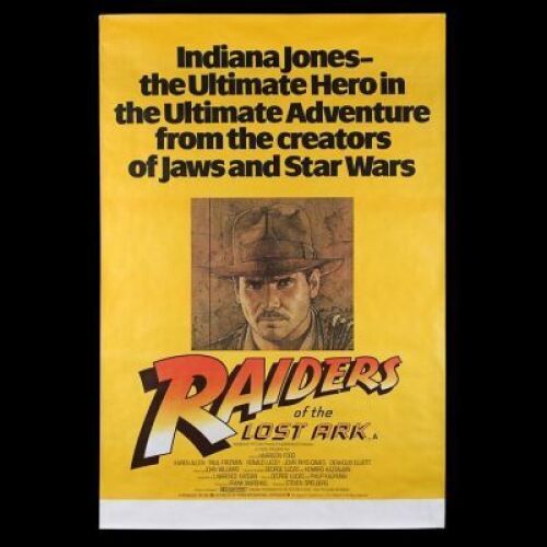 Lot #299 - RAIDERS OF THE LOST ARK (1981) - Howard Kazanjian Collection: British 60" x 40" Film Poster, 1981