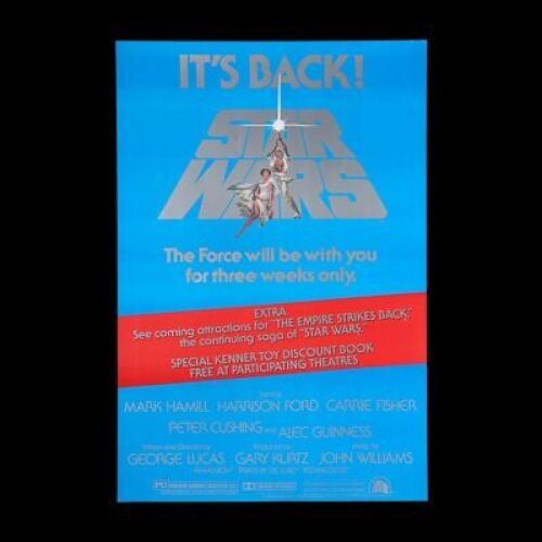 Lot #301 - STAR WARS: A NEW HOPE (1977) - Howard Kazanjian Collection: US One-Sheet Poster - 1979 Re-Release - Studio Style