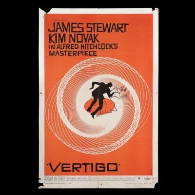 Lot #308 - VERTIGO (1958) - Howard Kazanjian Collection: US One-Sheet Poster, 1958