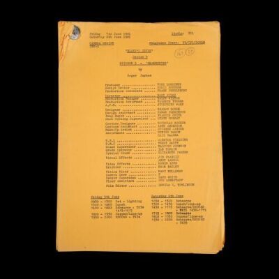 Lot #318 - BLAKE'S 7 (TV SERIES 1978-81) - Camera Script, 1981