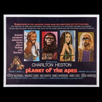 Lot #341 - PLANET OF THE APES (1968) - UK Quad Poster, 1968