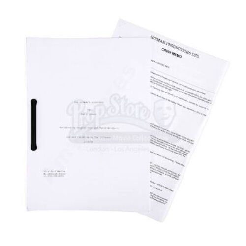 Lot #83 - Hitman's Bodyguard, The - Production-Used Script with Crew Memo