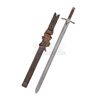 Lot #113 - Kingdom Of Heaven - Brown Handled Straight Sword and Scabbard