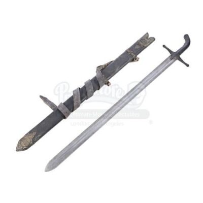 Lot #115 - Kingdom Of Heaven - Saladin Black Handle Soldier Sword and Scabbard