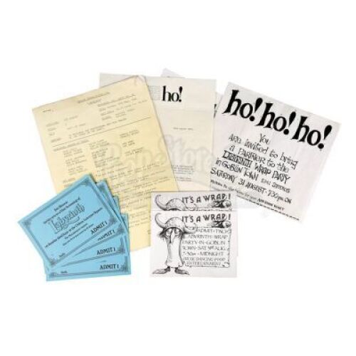 Lot #119 - Labyrinth - Call Sheets and Tickets