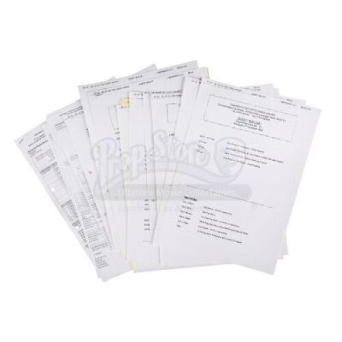 Lot #160 - Sleepy Hollow - Set of Call Sheets