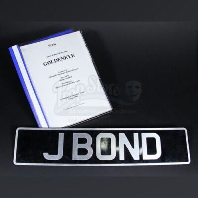 JAMES BOND: GOLDENEYE (1995) - Promotional Licence Plate & Ephemera