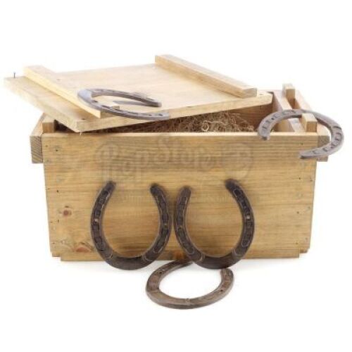 Lot # 13: THE HOUSE WITH A CLOCK IN ITS WALLS - Jonathan Barnavelt's (Jack Black) Crate of Horseshoes