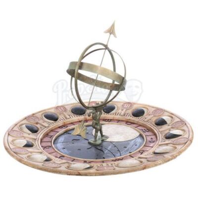 Lot # 21: THE HOUSE WITH A CLOCK IN ITS WALLS - Jonathan Barnavelt's (Jack Black) Back Yard Birdbath Bowl and Sundial