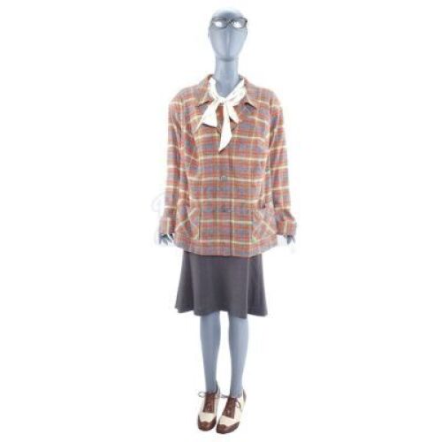 Lot # 54: THE HOUSE WITH A CLOCK IN ITS WALLS - Mrs. Hanchett (Colleen Camp) Leaf Raking Costume
