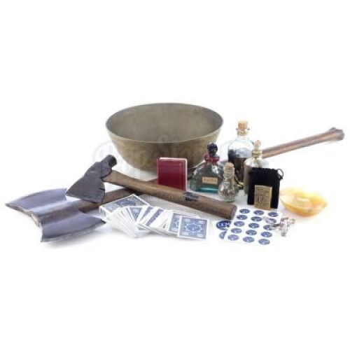 Lot # 71: THE HOUSE WITH A CLOCK IN ITS WALLS - Various Jonathan Barnavelt (Jack Black) Tools and Accessories