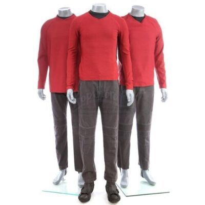 Lot # 176: STAR TREK (2009) & STAR TREK INTO DARKNESS (2013) - Three Men's USS Enterprise Operations Uniforms