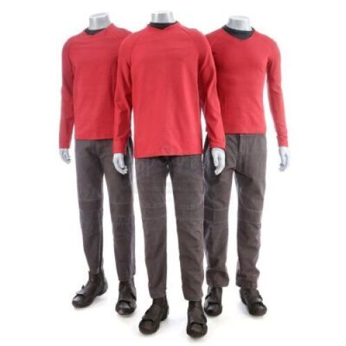 Lot # 214: STAR TREK (2009) & STAR TREK INTO DARKNESS (2013) - Three Men's USS Enterprise Operations Tunics