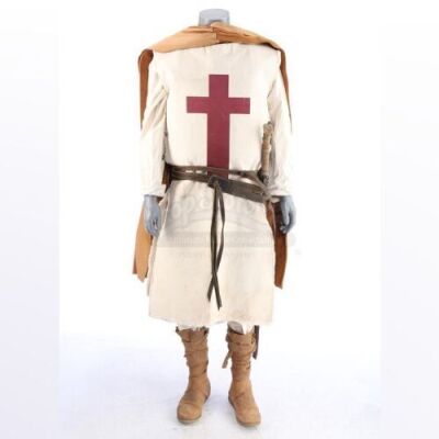 Lot # 9: ROBIN HOOD (2018) - Robin's Flashback Crusader Costume with Draft Notice