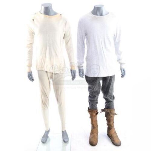 Lot # 56: ROBIN HOOD (2018) - Robin and John's Training Costumes