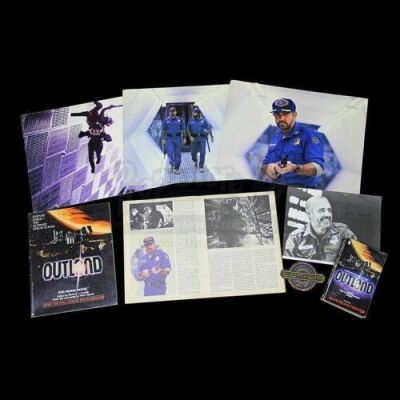 OUTLAND (1981) - Autographed Promo Still, Con-Am 27 Patch and Ephemera