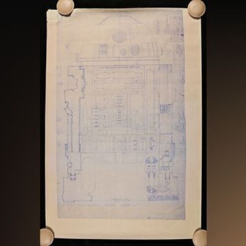 Star Wars - Ep IV - A New Hope: R2-D2 Front Elevation Blueprint