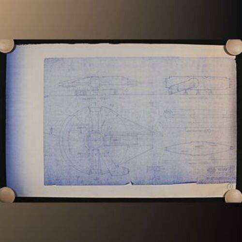 Star Wars - Ep V - The Empire Strikes Back: Millennium Falcon Side and Bottom Blueprint