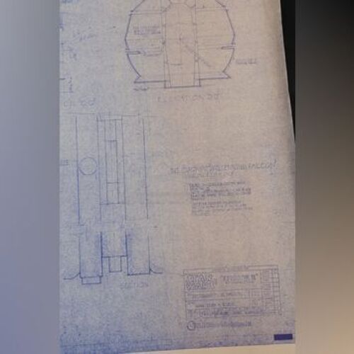 Star Wars - Ep V - The Empire Strikes Back: Millennium Falcon Interior Cockpit Main Plan and Elevations Blueprint